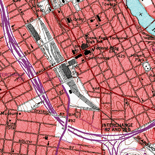 Topographic Map of Grace Ministries of America, TN