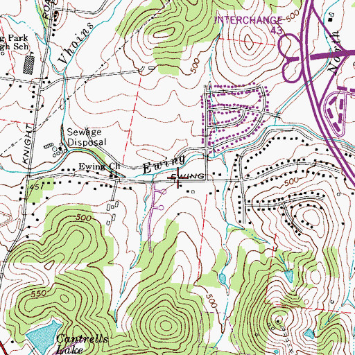 Topographic Map of Greater Covenant Baptist Church, TN