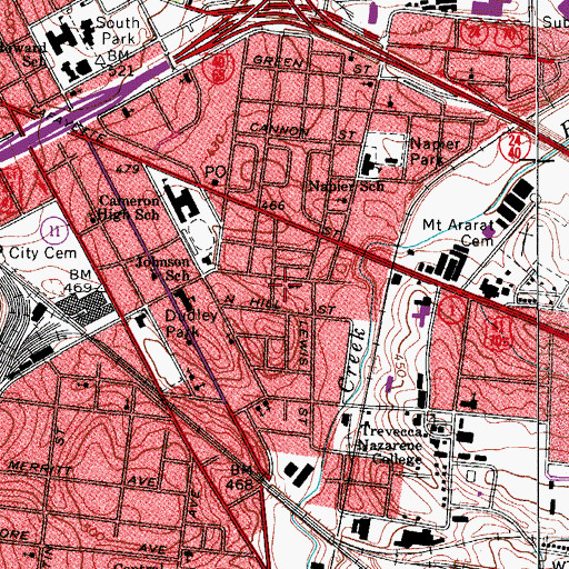 Topographic Map of Greater Mount Zion Missionary Baptist Church, TN