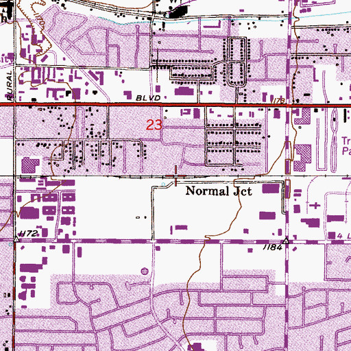 Topographic Map of Normal Junction, AZ