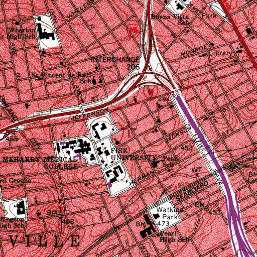 Topographic Map of Boyd House, TN