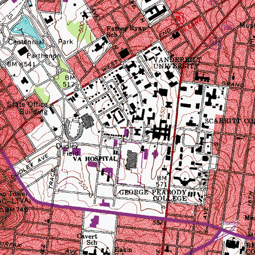 Topographic Map of Community Partnership House Annex, TN