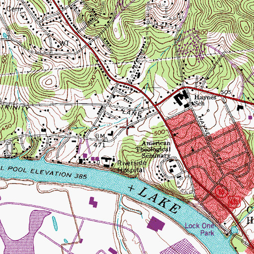 Topographic Map of Family Health Education Service, TN