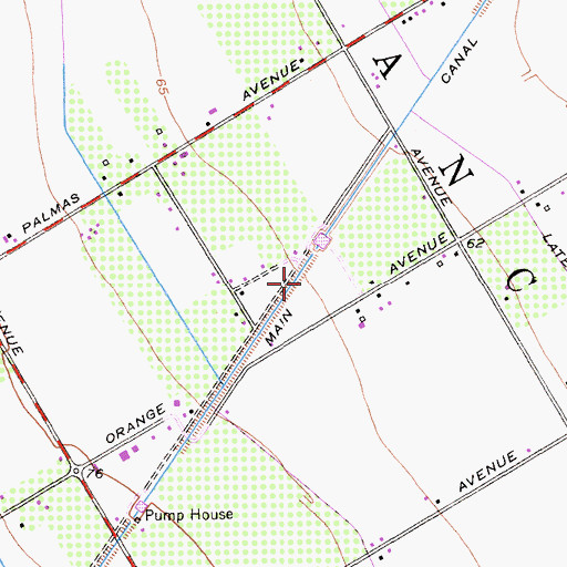 Topographic Map of Main Canal, CA