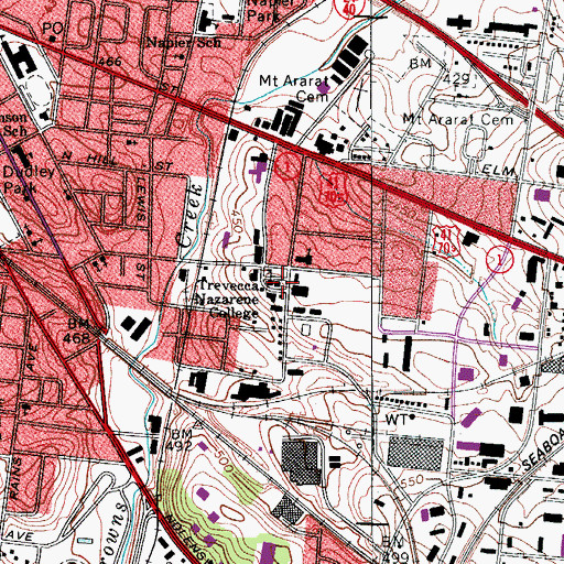 Topographic Map of Martin Building, TN