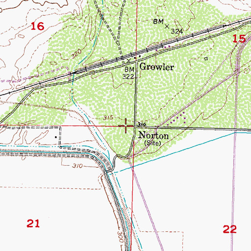 Topographic Map of Norton, AZ