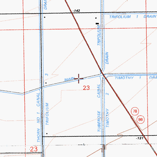 Topographic Map of Main Canal, CA