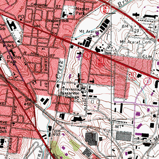 Topographic Map of McClurkin Building, TN