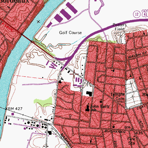 Topographic Map of True Way Church of our Lord Jesus Christ, TN