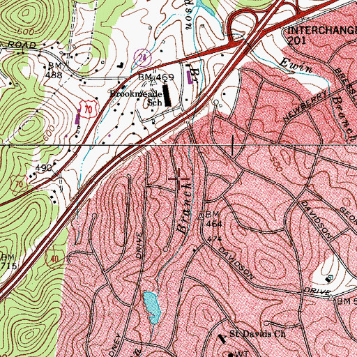 Topographic Map of United Missions of Maxima, TN