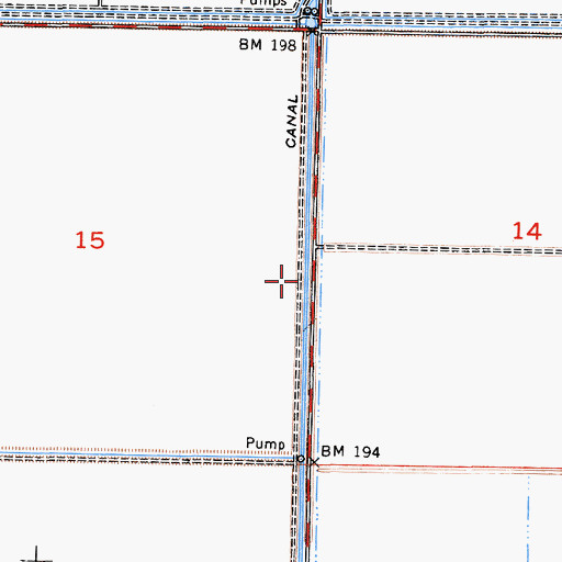 Topographic Map of Main Canal, CA