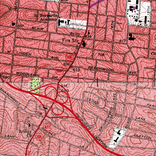 Topographic Map of Victory Empowerment Center, TN