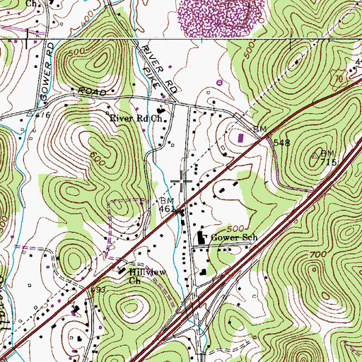 Topographic Map of Victory International Life Changing Ministries, TN