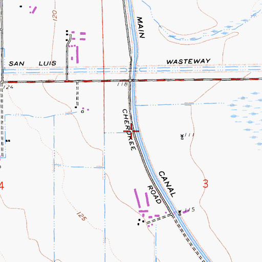 Topographic Map of Main Canal, CA