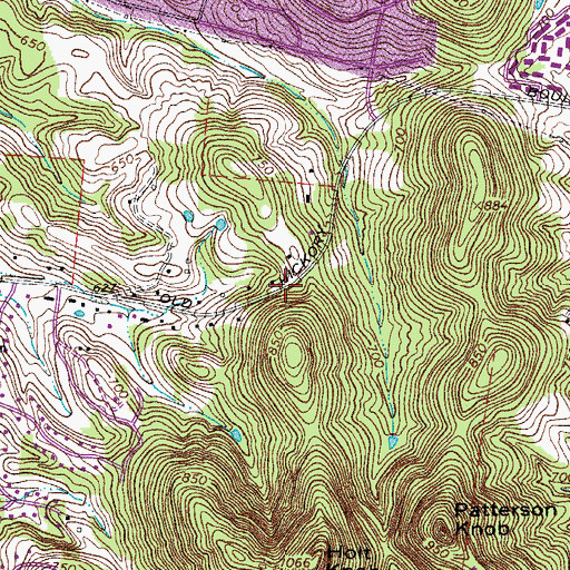 Topographic Map of Woodland Hills Church of Christ, TN