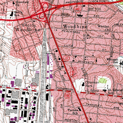 Topographic Map of Word of Faith Christian Center, TN