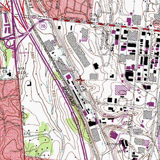 Topographic Map of Lifepoint Hospital, TN