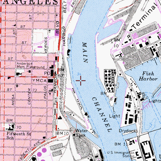 Topographic Map of Main Channel, CA