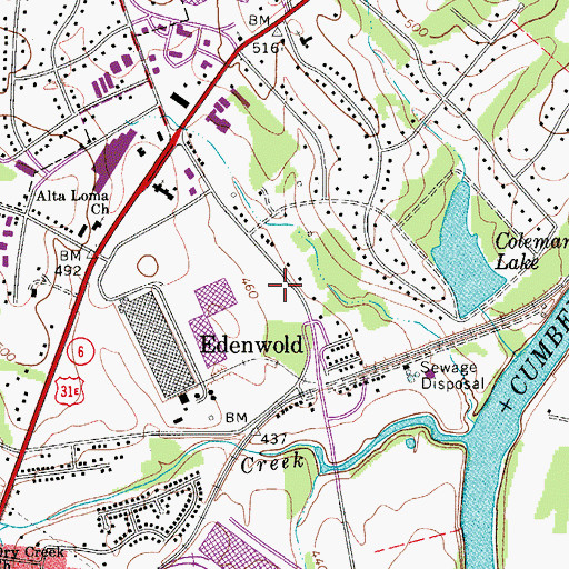 Topographic Map of Northridge Surgery and Pain Management Center, TN