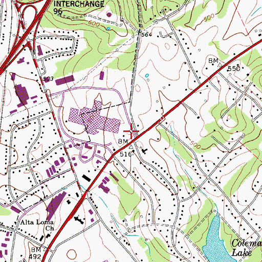 Topographic Map of Village at Rivergate Shopping Center, TN