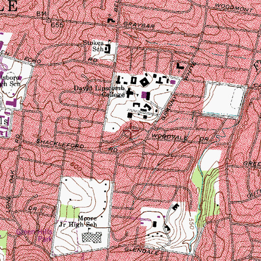 Topographic Map of Dugan Field, TN