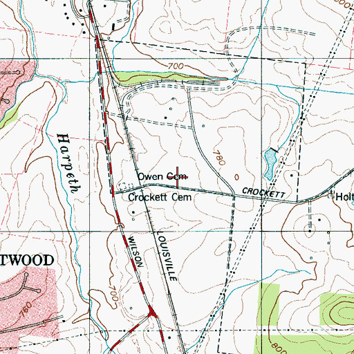 Topographic Map of Crockett Elementary School, TN