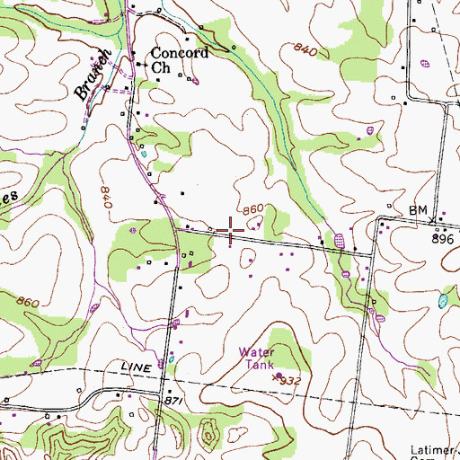 Topographic Map of Harold B Williams Elementary School, TN