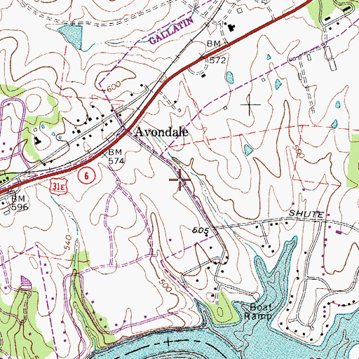 Topographic Map of Jack Anderson Elementary School, TN