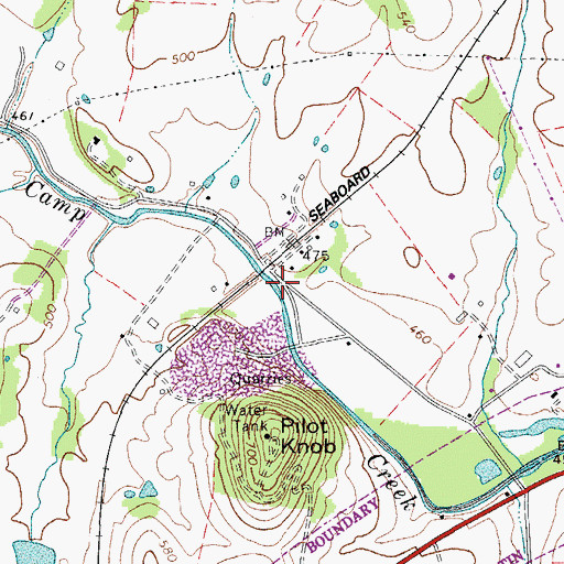Topographic Map of Knox Doss Middle School, TN