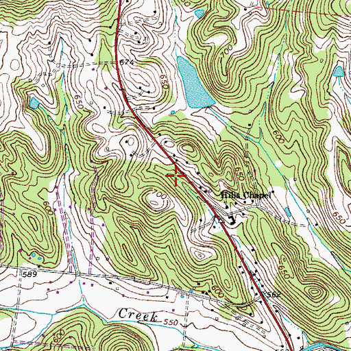 Topographic Map of May Werthan Shayne Elementary School, TN