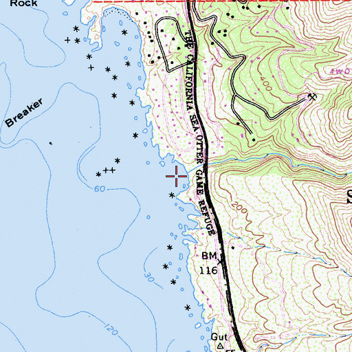 Topographic Map of Malpaso Creek, CA