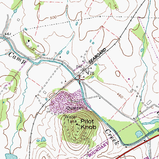 Topographic Map of Station Camp High School, TN