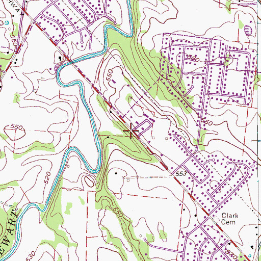 Topographic Map of Stewartsboro Elementary School, TN