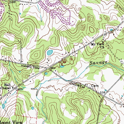 Topographic Map of Thomas A Edison Elementary School, TN