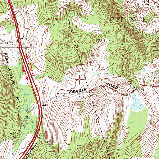 Topographic Map of All American Sports City Country Club, NY