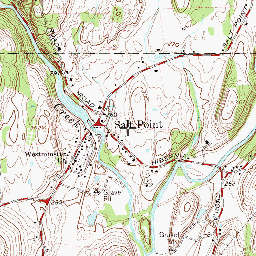 Topographic Map of Salt Point Recreation Park, NY
