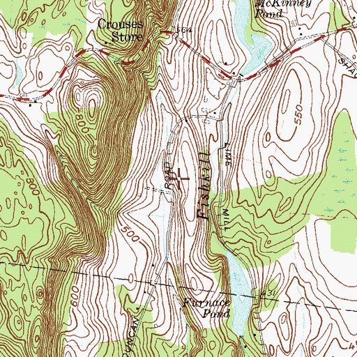Topographic Map of Tymore Park, NY