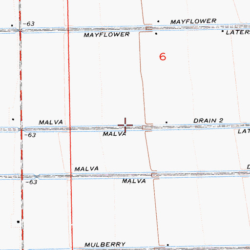 Topographic Map of Malva Drain Two, CA