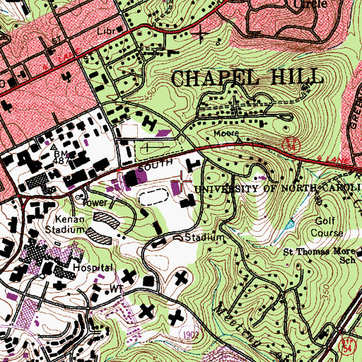 Topographic Map of Eddie Smith Fieldhouse, NC