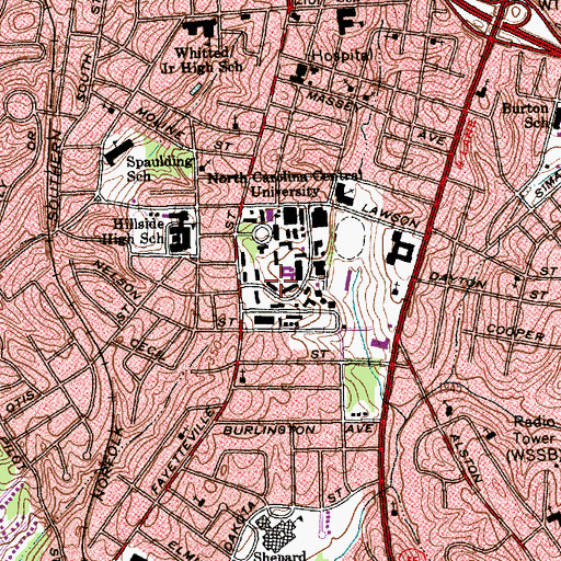 Topographic Map of Edmonds Classroom Building, NC