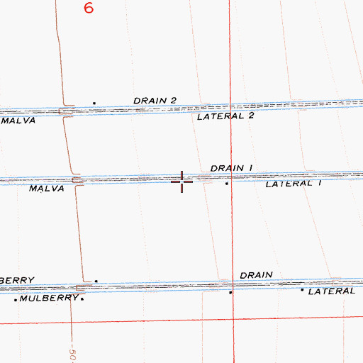 Topographic Map of Malva Lateral One, CA