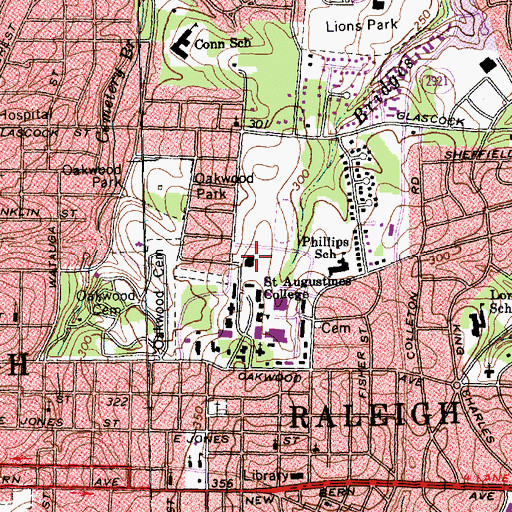 Topographic Map of Emory Building, NC
