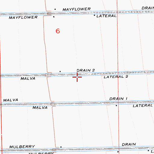 Topographic Map of Malva Lateral Two, CA