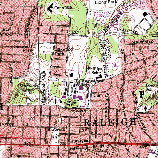Topographic Map of Gorden Health and Science Center, NC