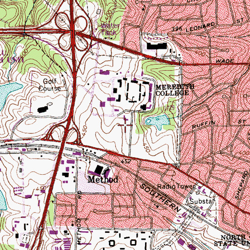 Topographic Map of Grimmer Alumnae House, NC