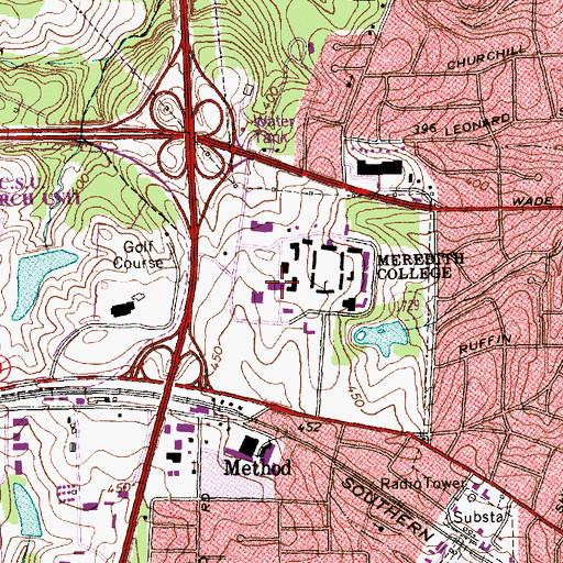 Topographic Map of Harris Building, NC