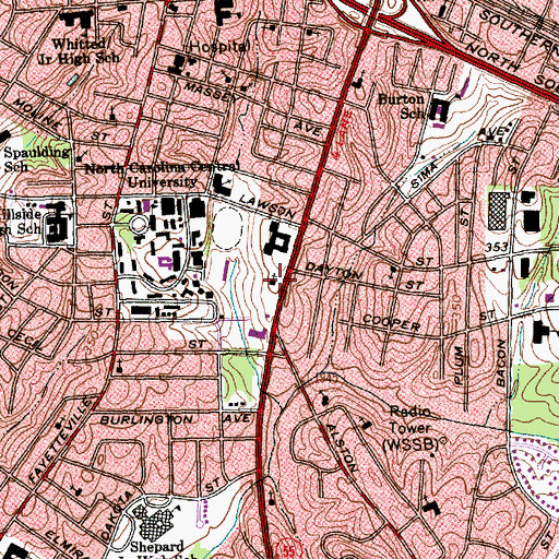 Topographic Map of Holy Cross Activity Center, NC