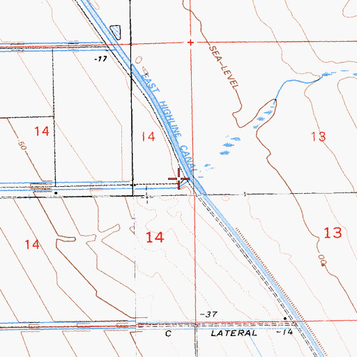 Topographic Map of Mammoth Wash, CA