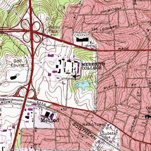 Topographic Map of Jones Hall, NC