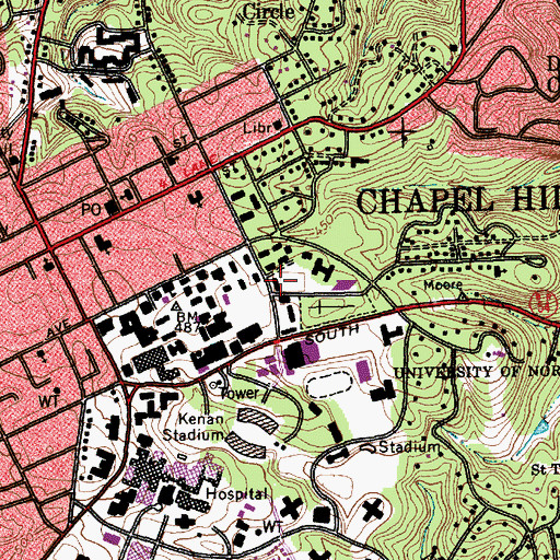 Topographic Map of Joyner Residence Hall, NC
